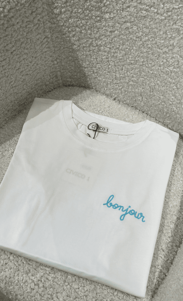 T-shirt 'bonjour'