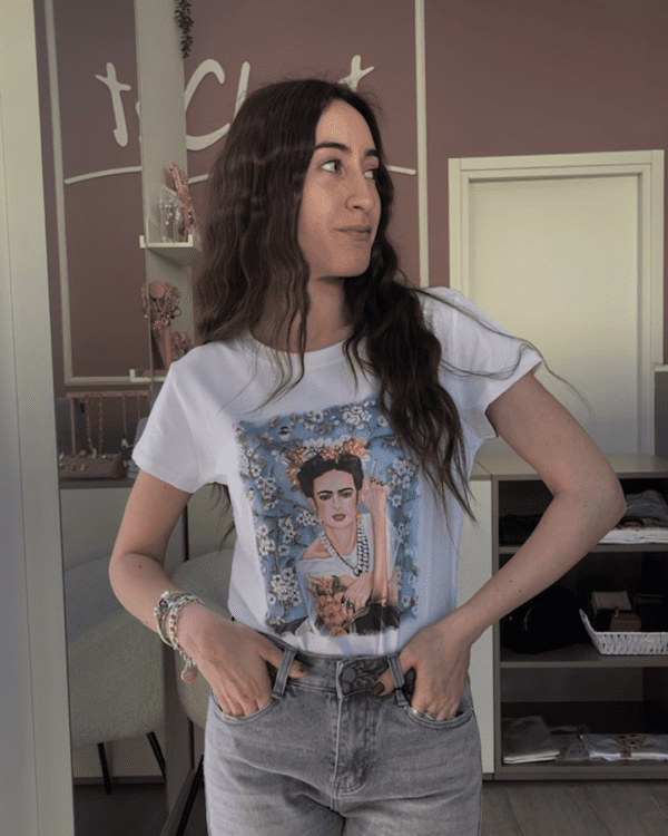 T-shirt Frida celeste