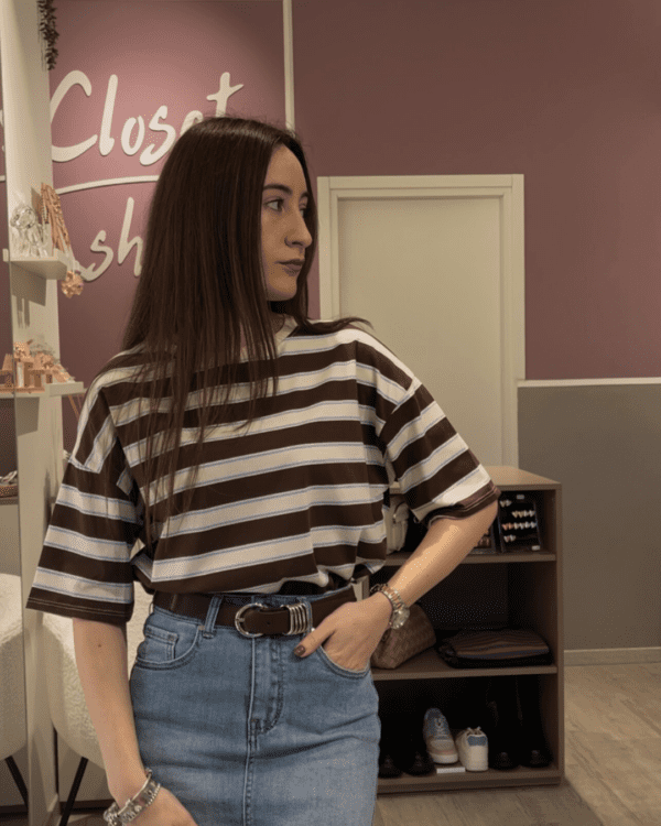 Maglia righe cioccolato