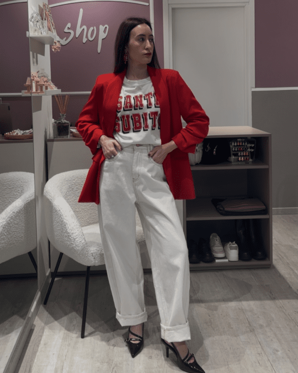 Jeans barrel white