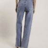 Jeans wide leg con risvolto - immagine 3