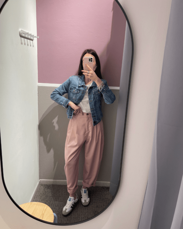 Pantalone ovetto rosa