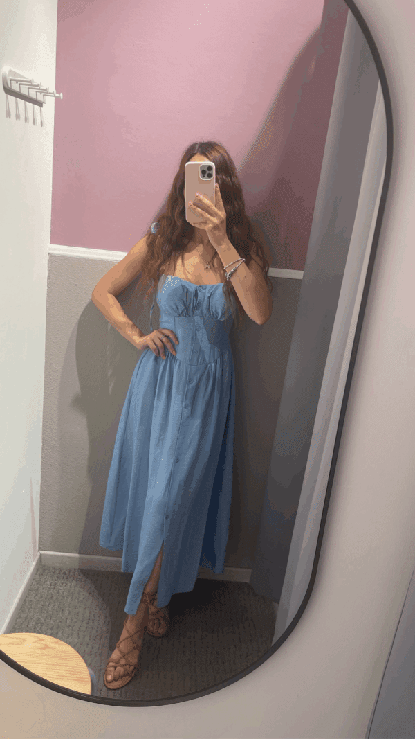 CHEMISIER VISCOSA CELESTE