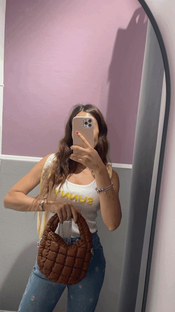 Borsa trapuntata marrone