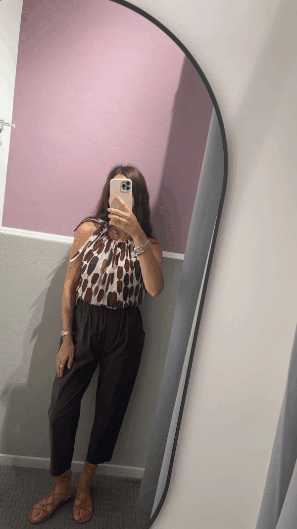 Pantalone cotone moro