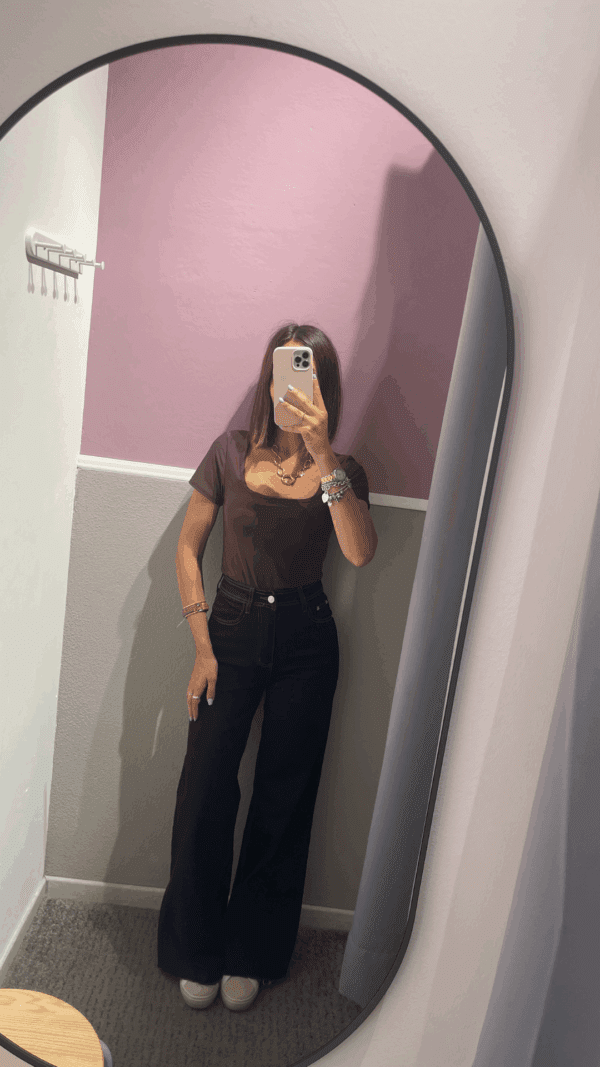 Jeans wide leg orlo vivo