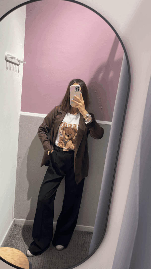 Pantalone palazzo sartoriale nero