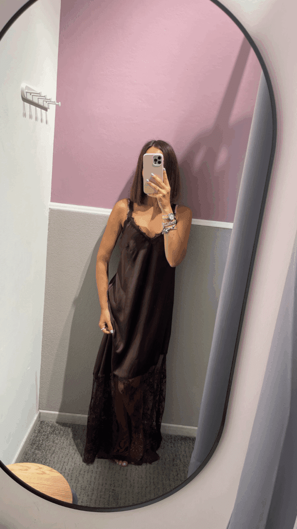 Abito satin e pizzo - immagine 2